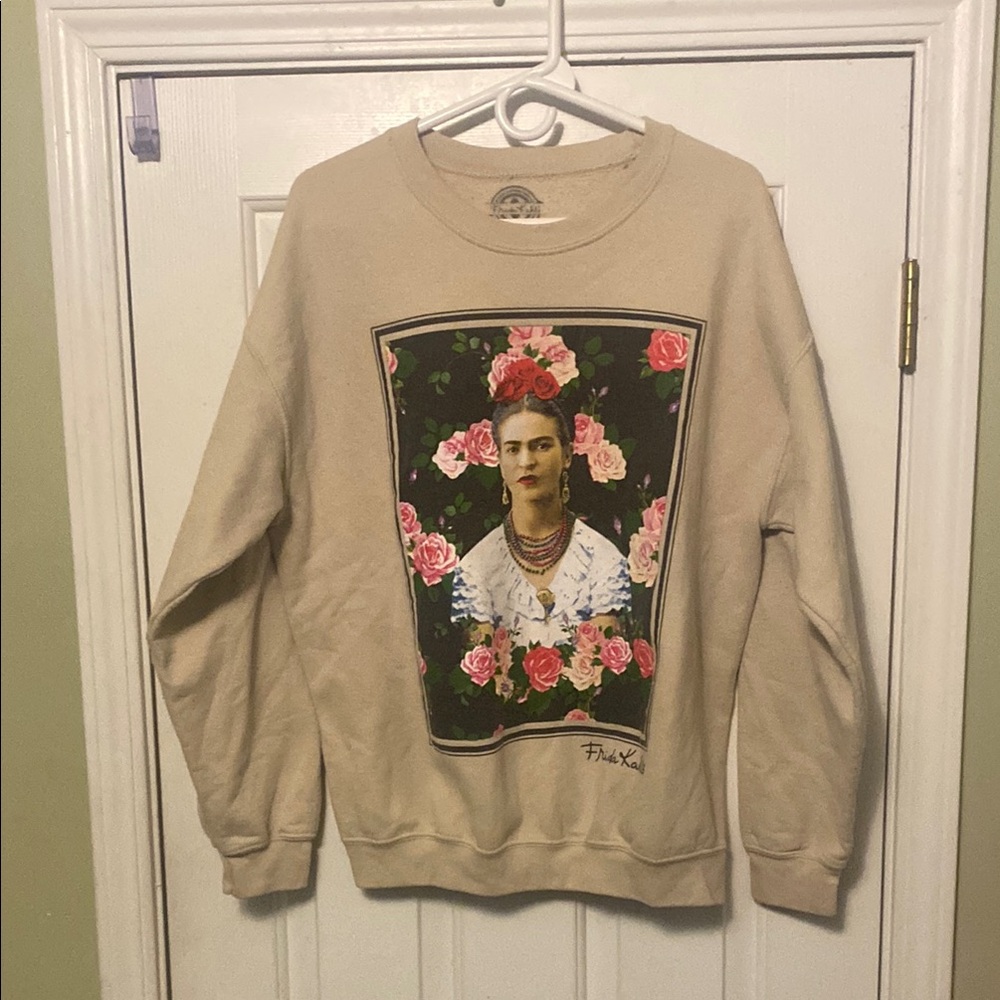 Frida Kahlo Beige Sweater